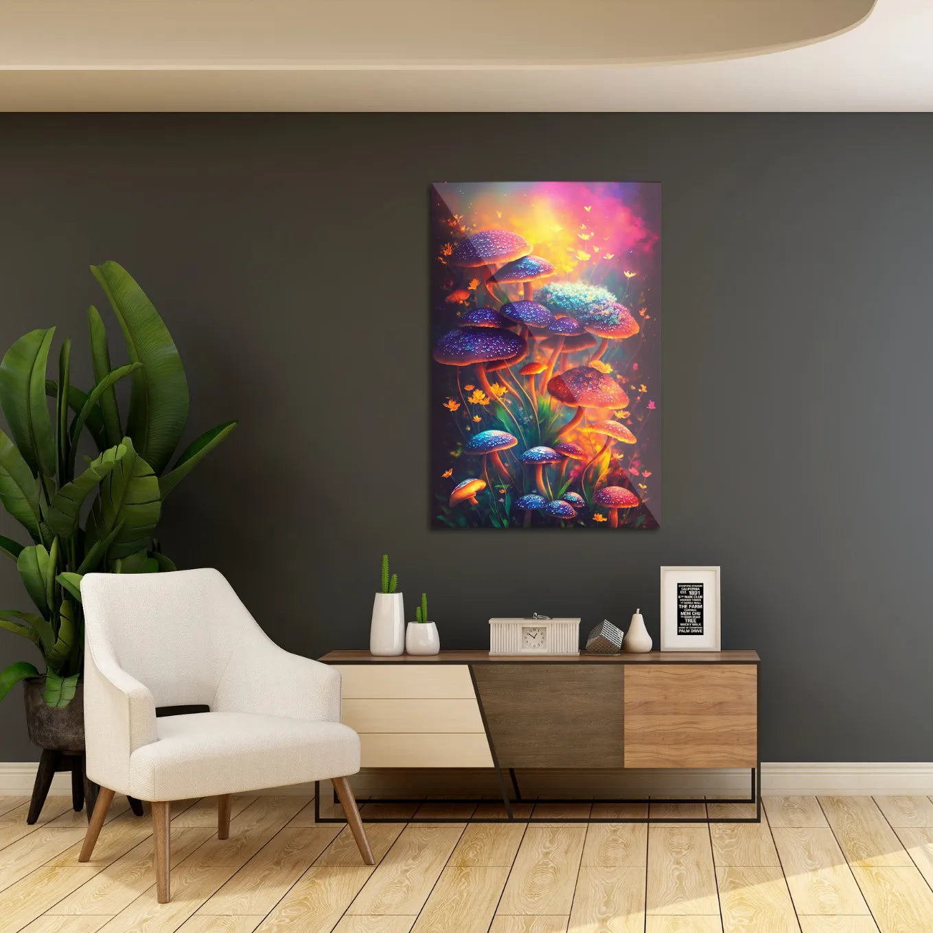 Colorful mushrooms