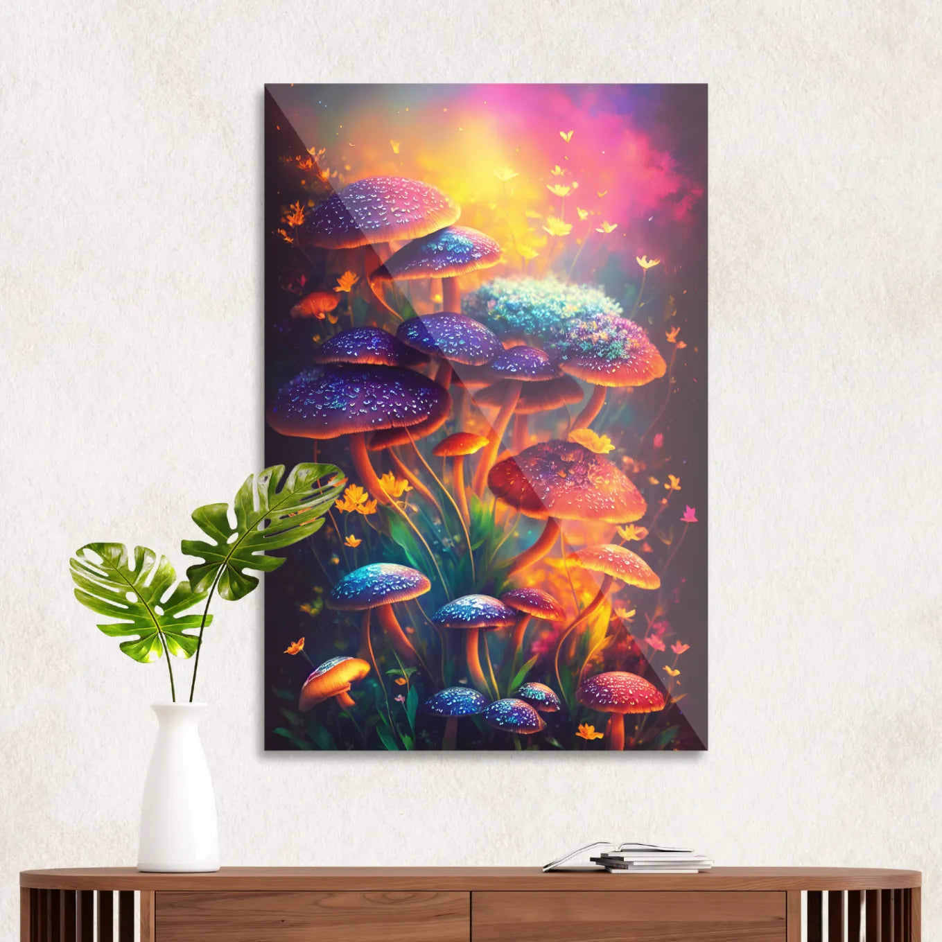 Colorful mushrooms