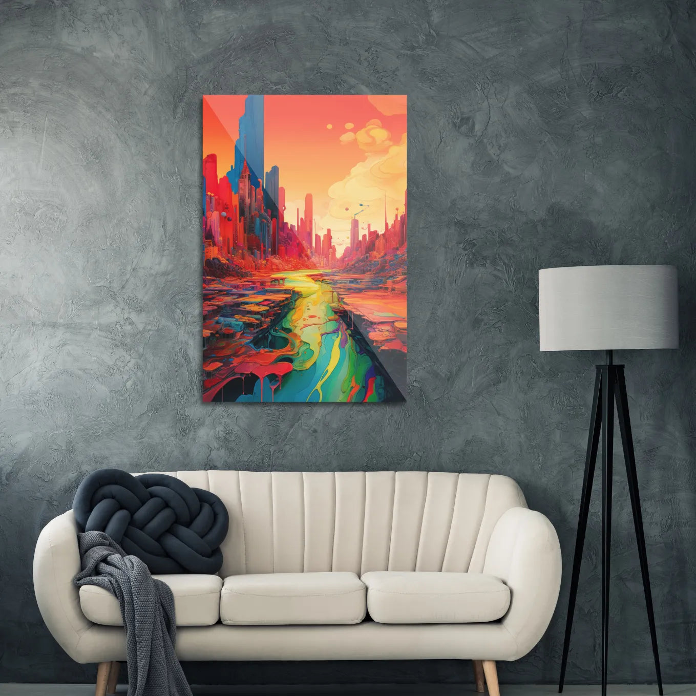 Colorful cityscape