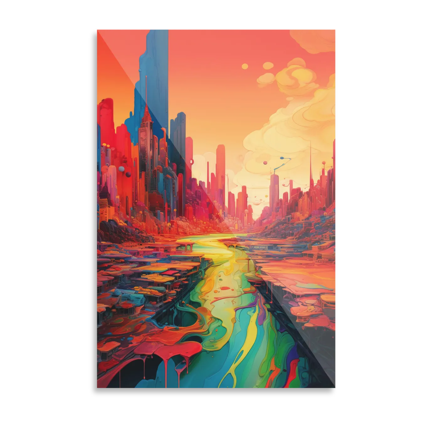 Colorful cityscape