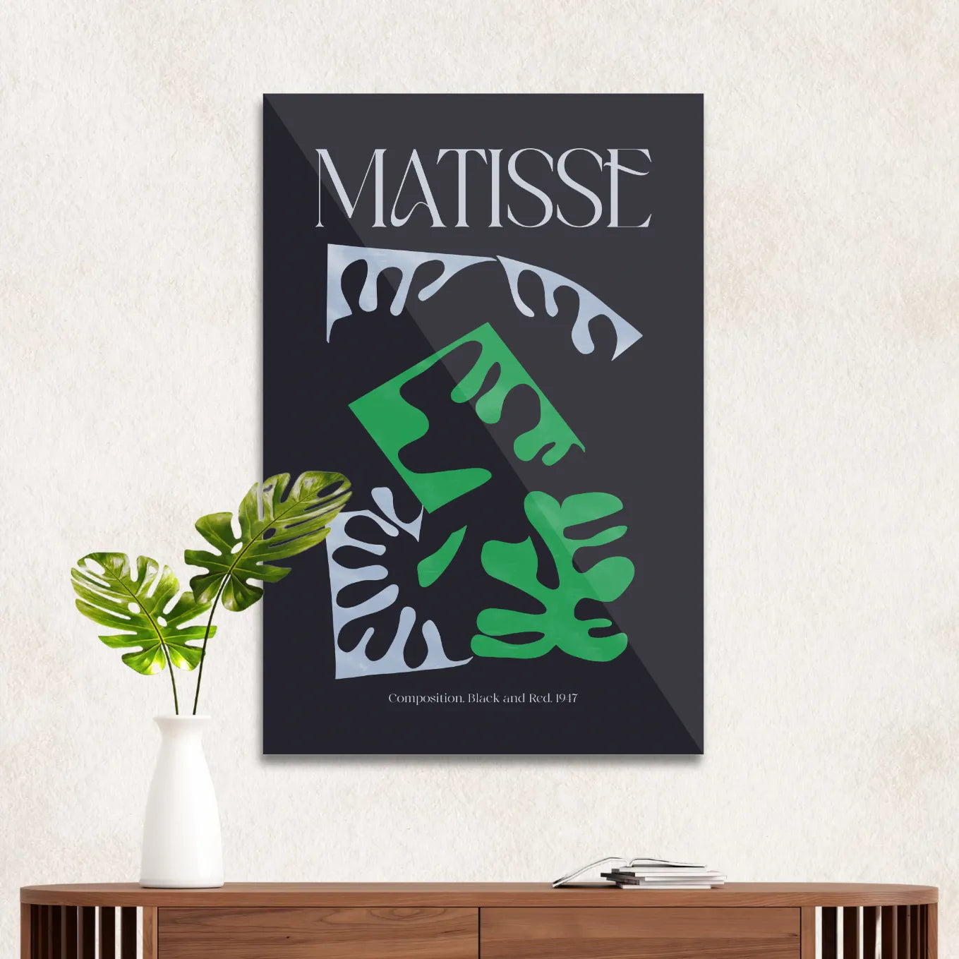 Matisse Composition, Black and red. 1947