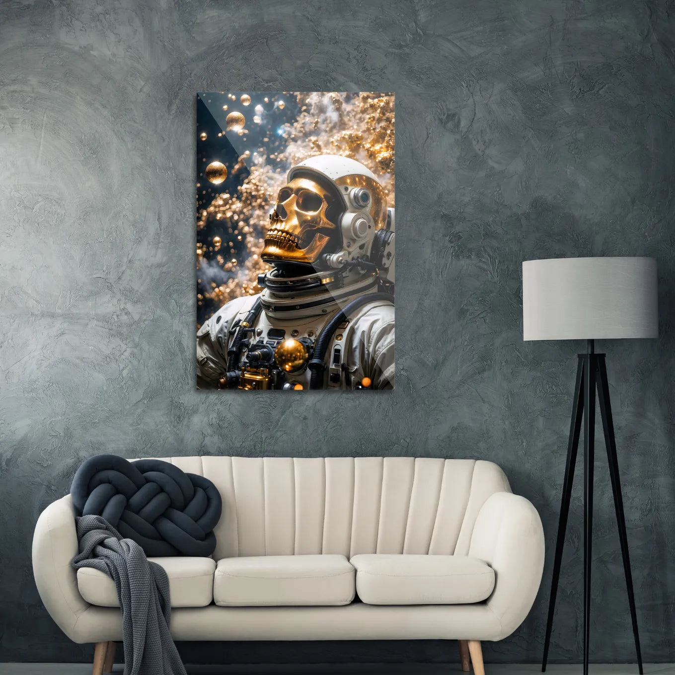 Gold skeleton astronaut