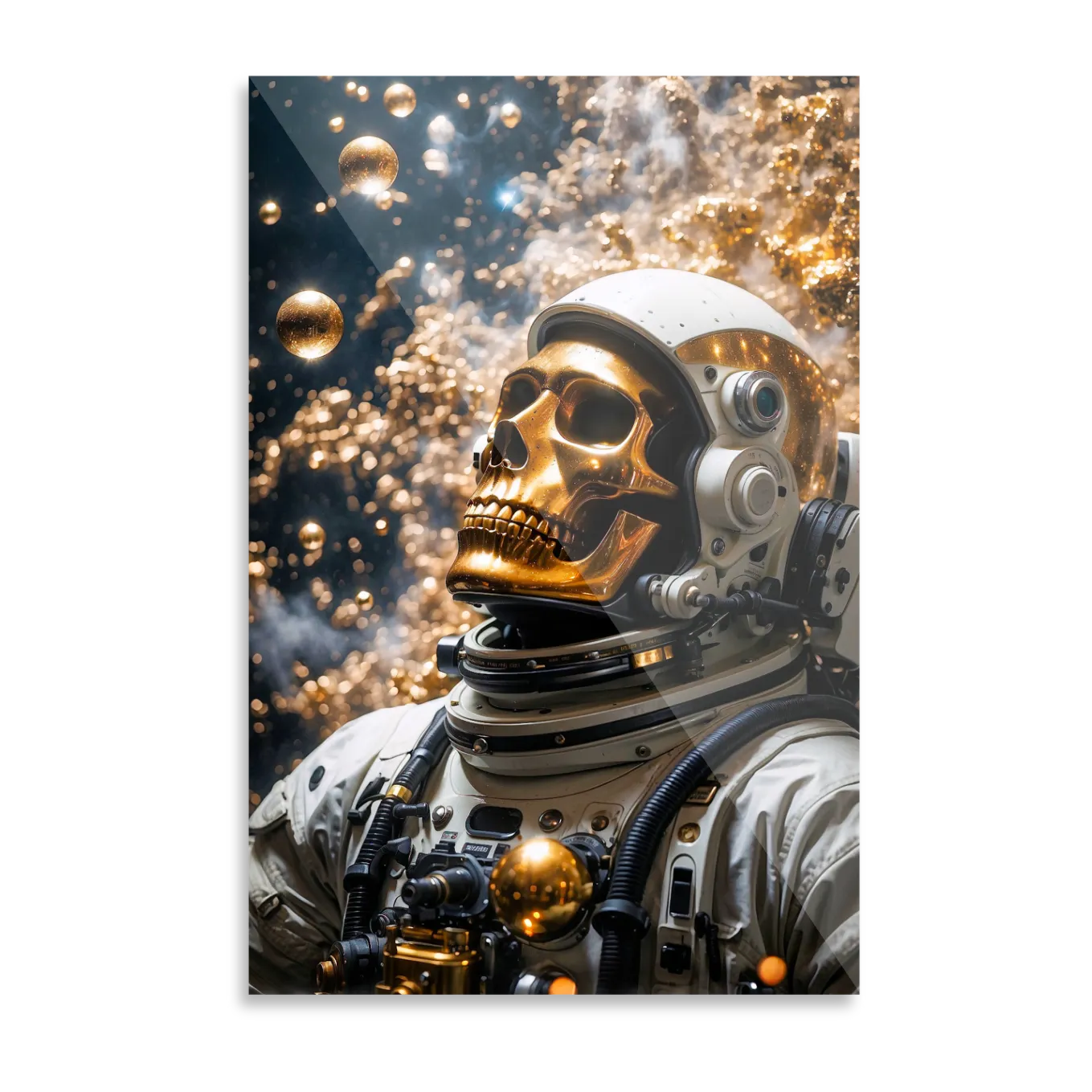 Gold skeleton astronaut