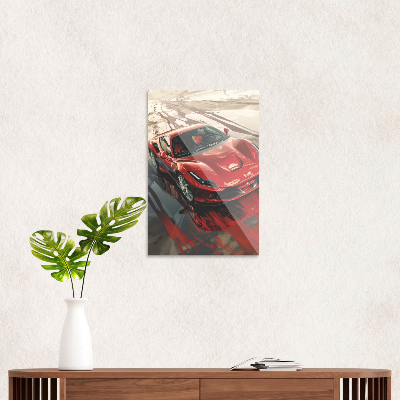 Ferrari on the track