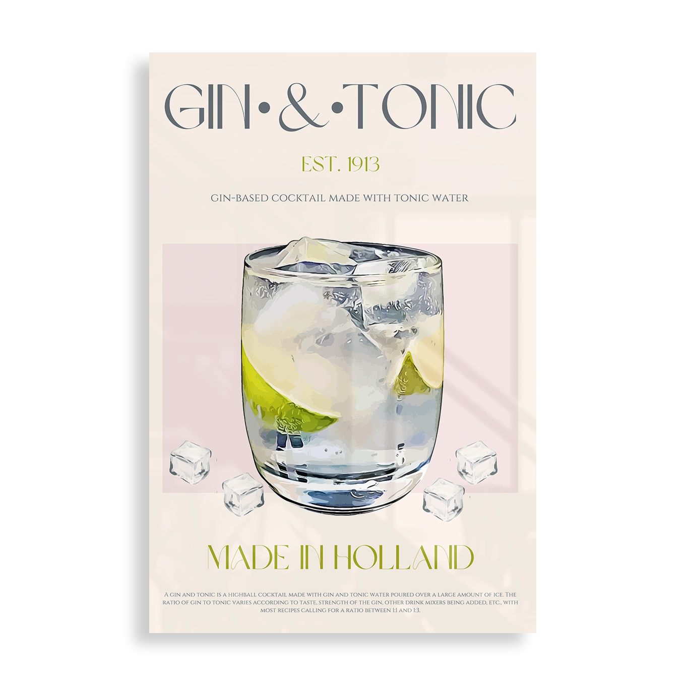 GIn & Tonic Cocktail Est. 1913