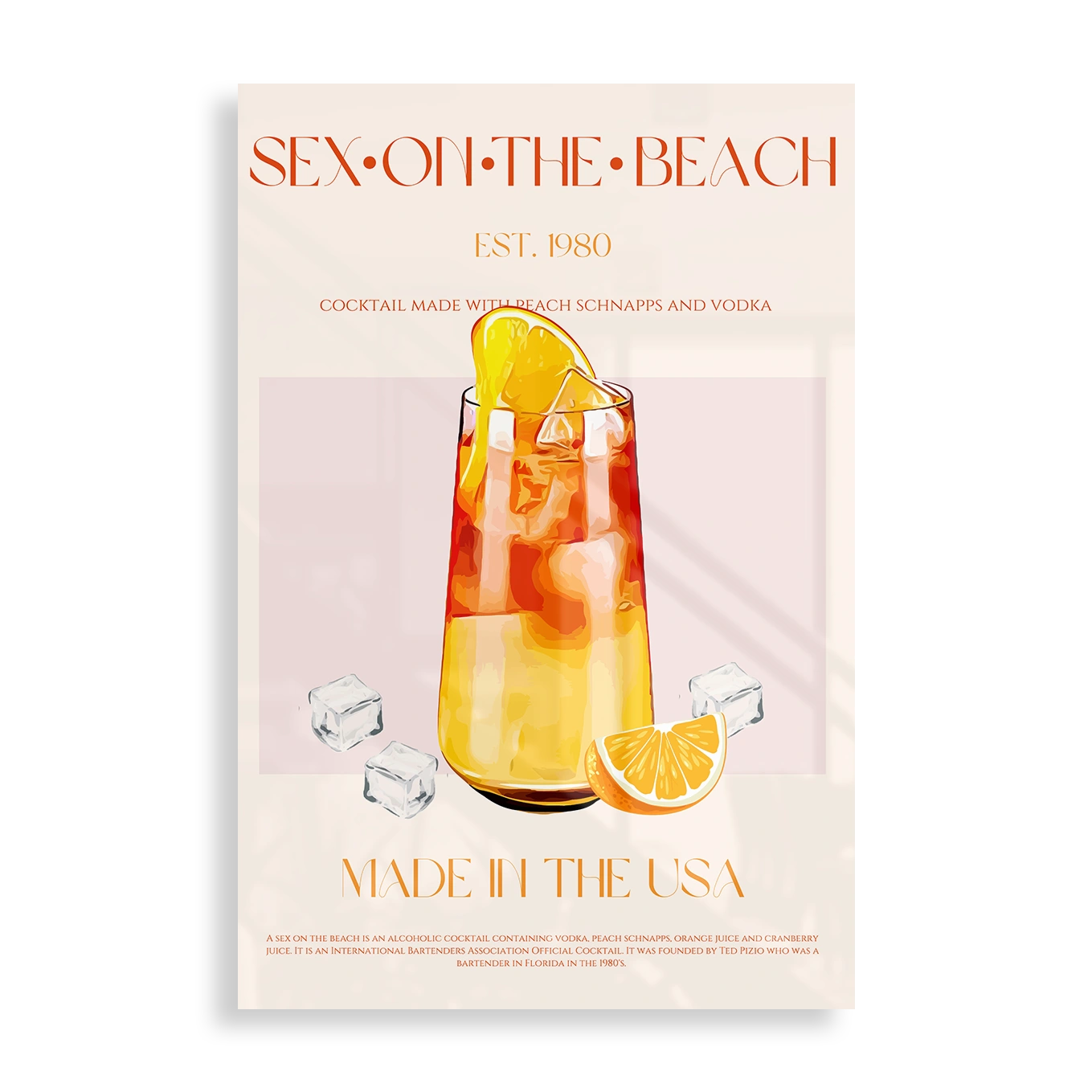 Sex on the Beach Cocktail Est. 1980
