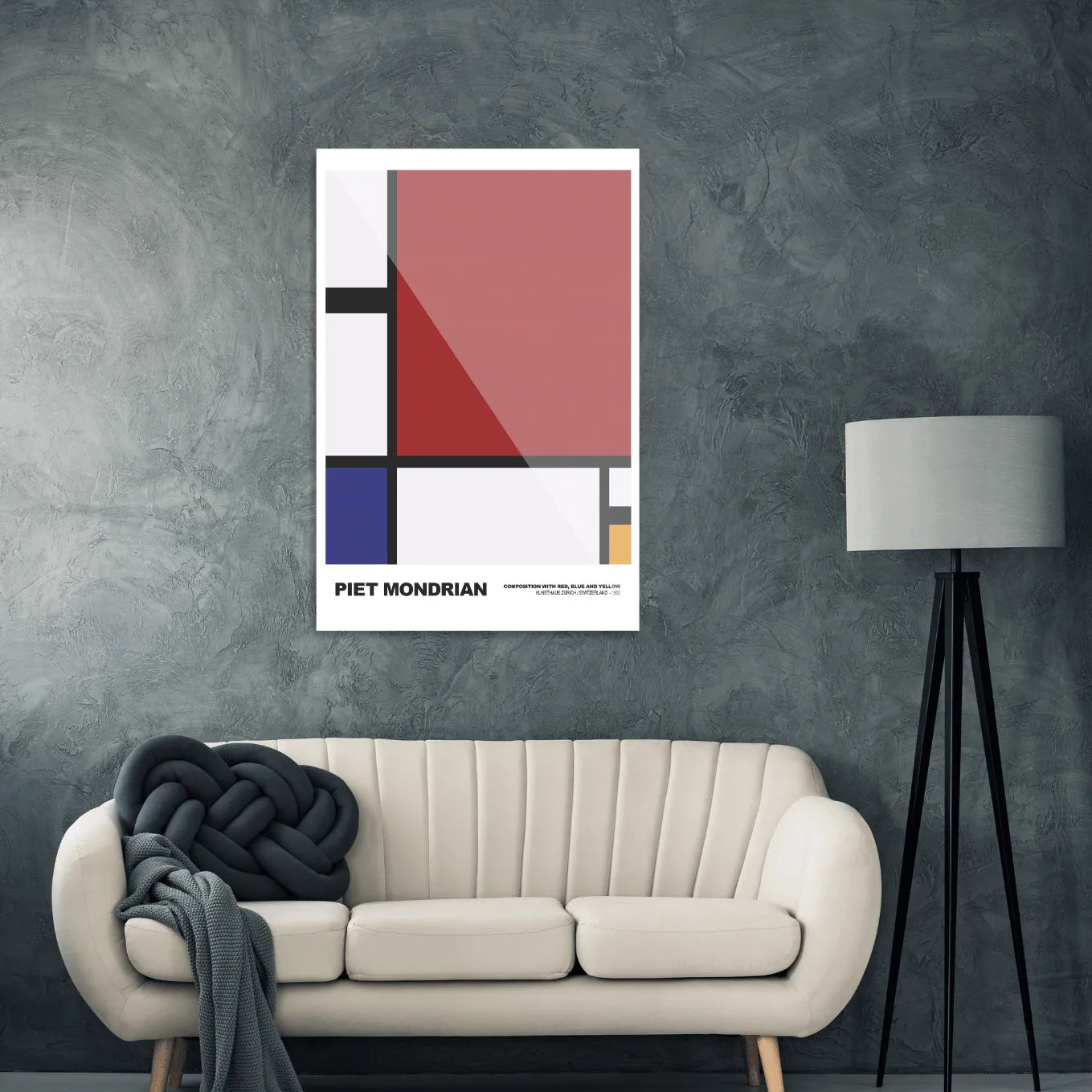 Piet Mondrian Composition with red, blue, and yellow #1