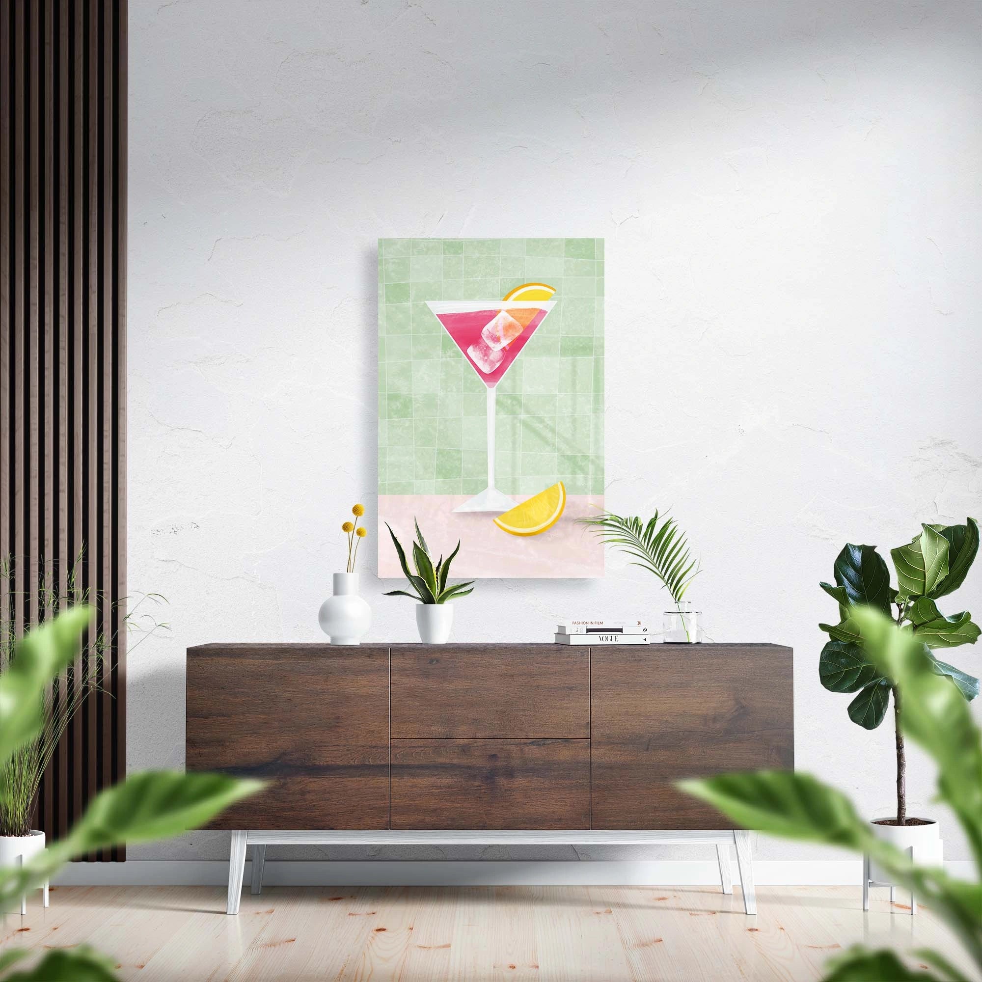 Pink cocktail