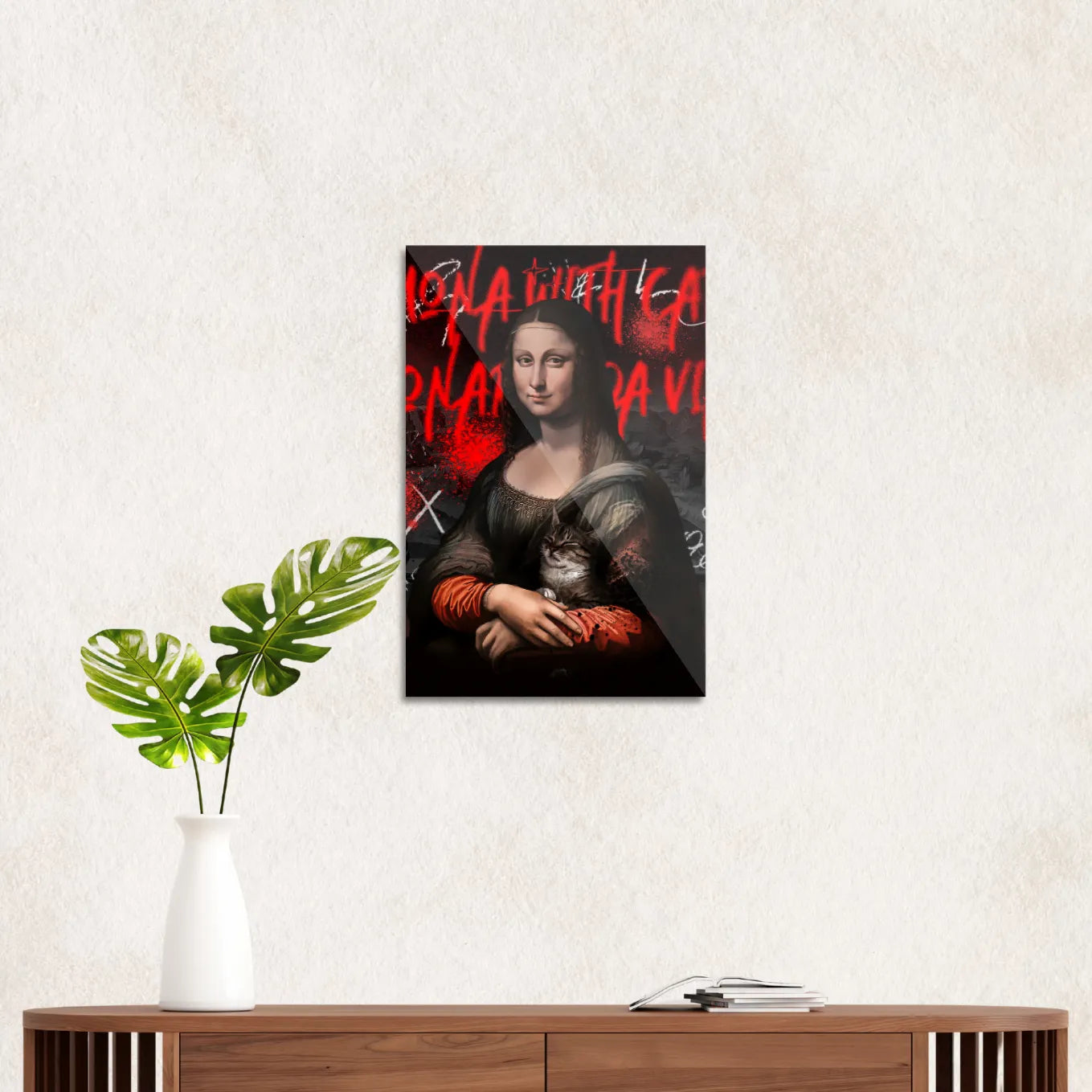 Mona Lisa with cat