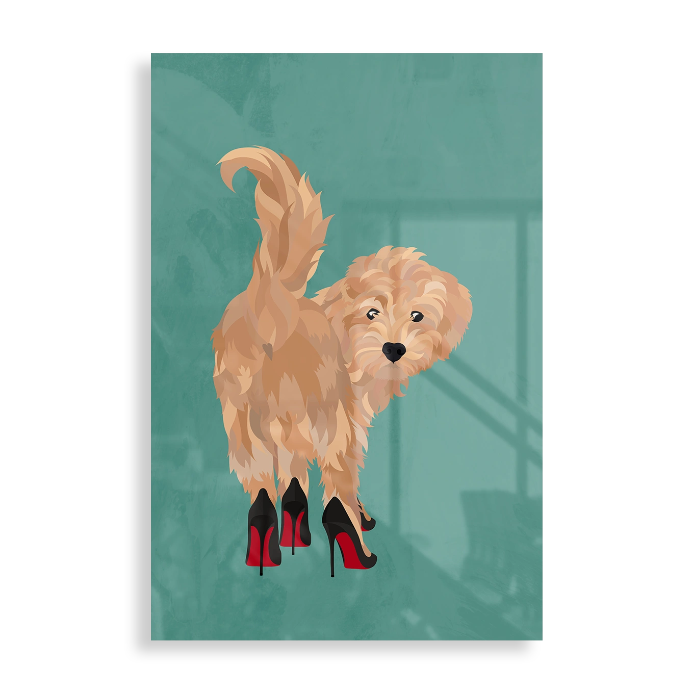 Puppy in heels