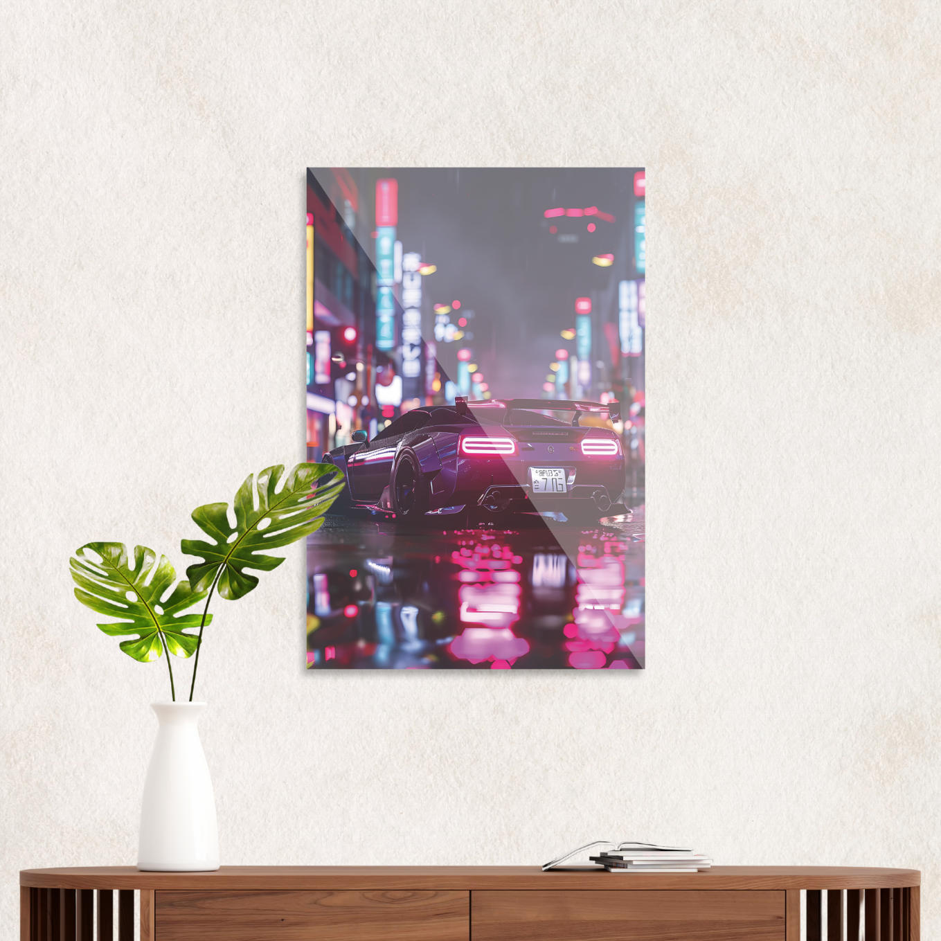 Car in Japanese city