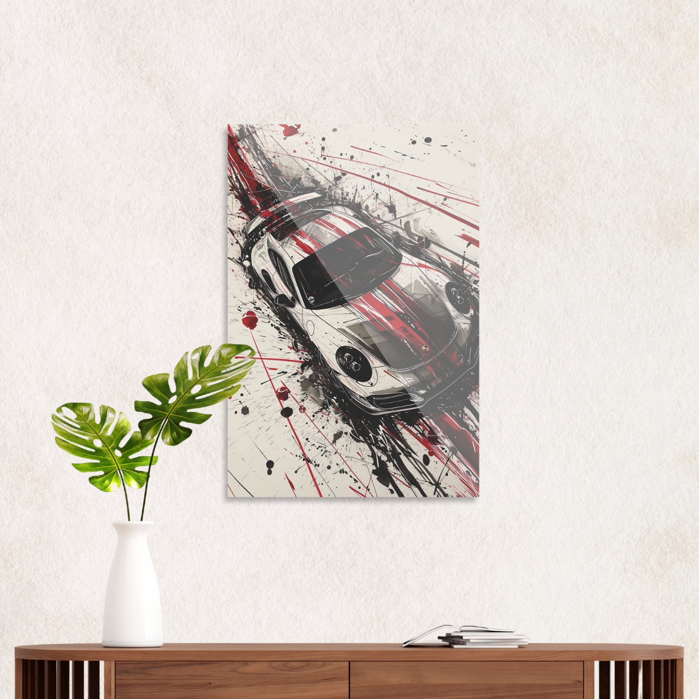 Porsche med røde striber 1