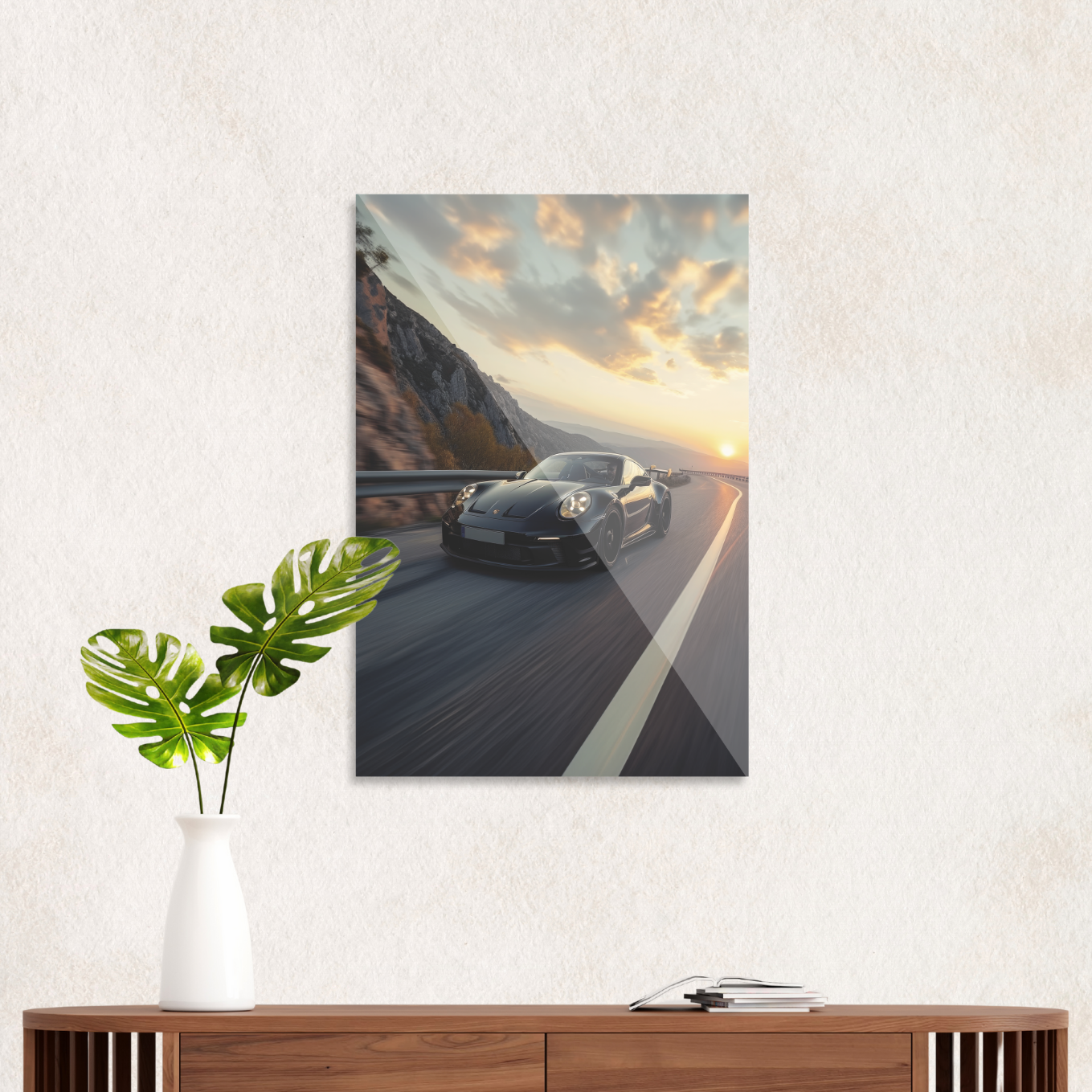 Porsche on the open road