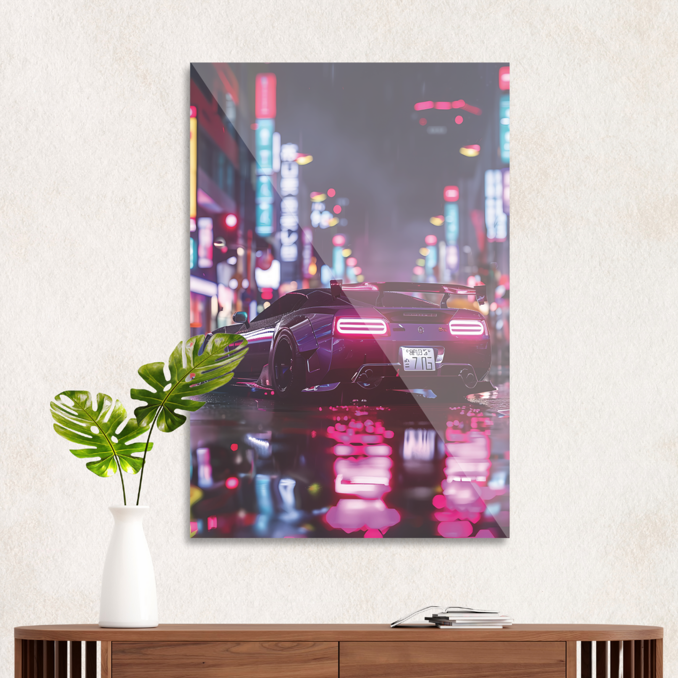 Car in Japanese city