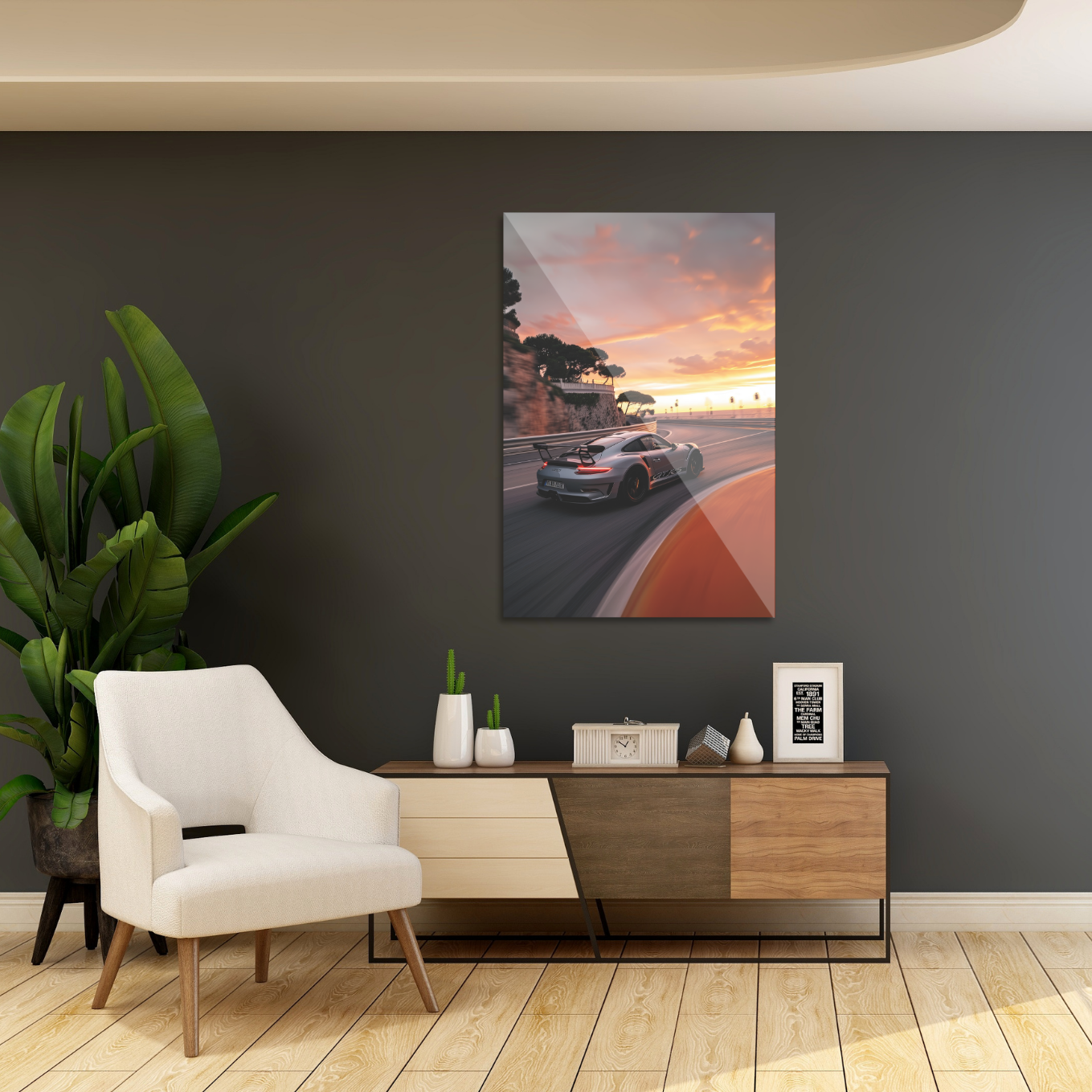 Porsche GT3 RS at sunset