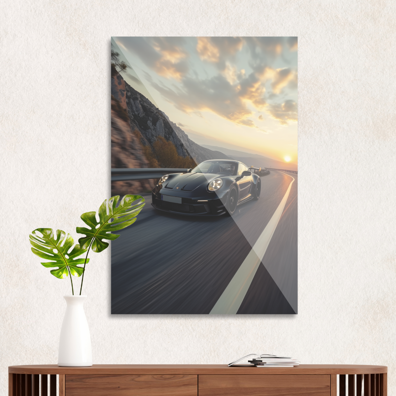 Porsche on the open road