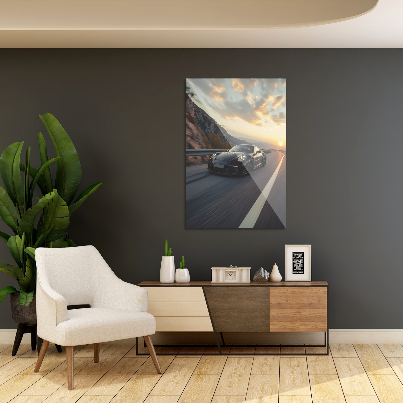 Porsche on the open road