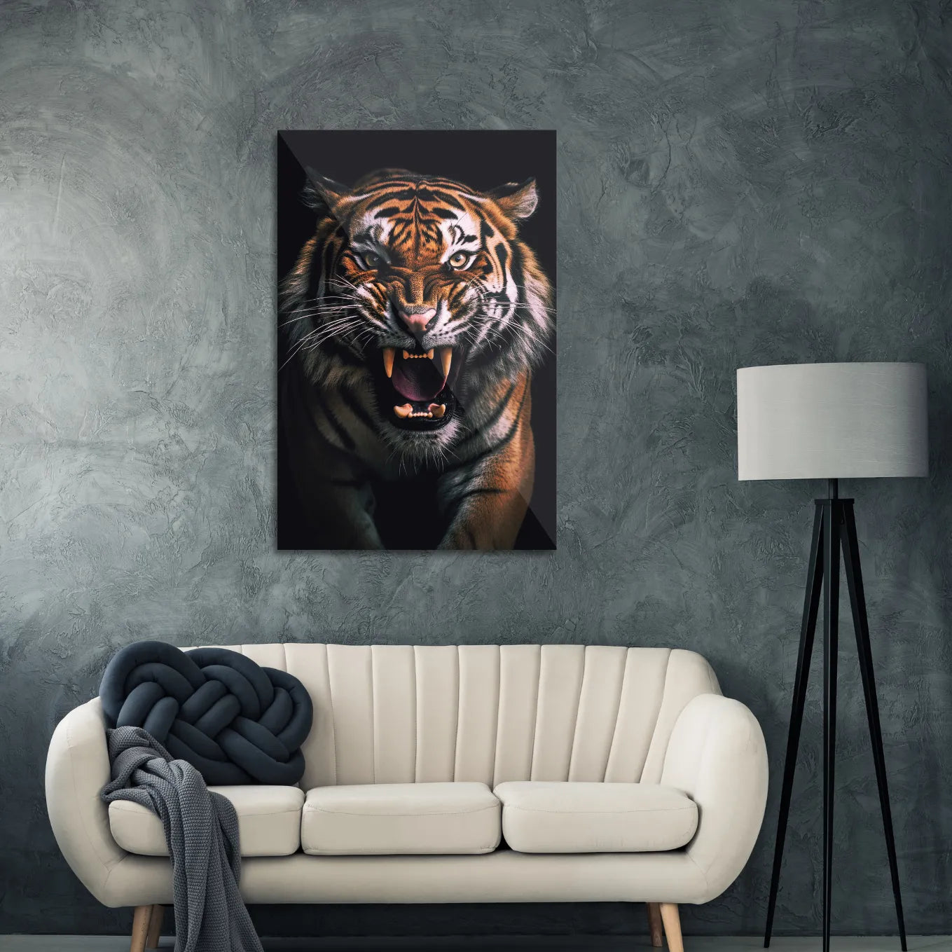 Roaring tiger