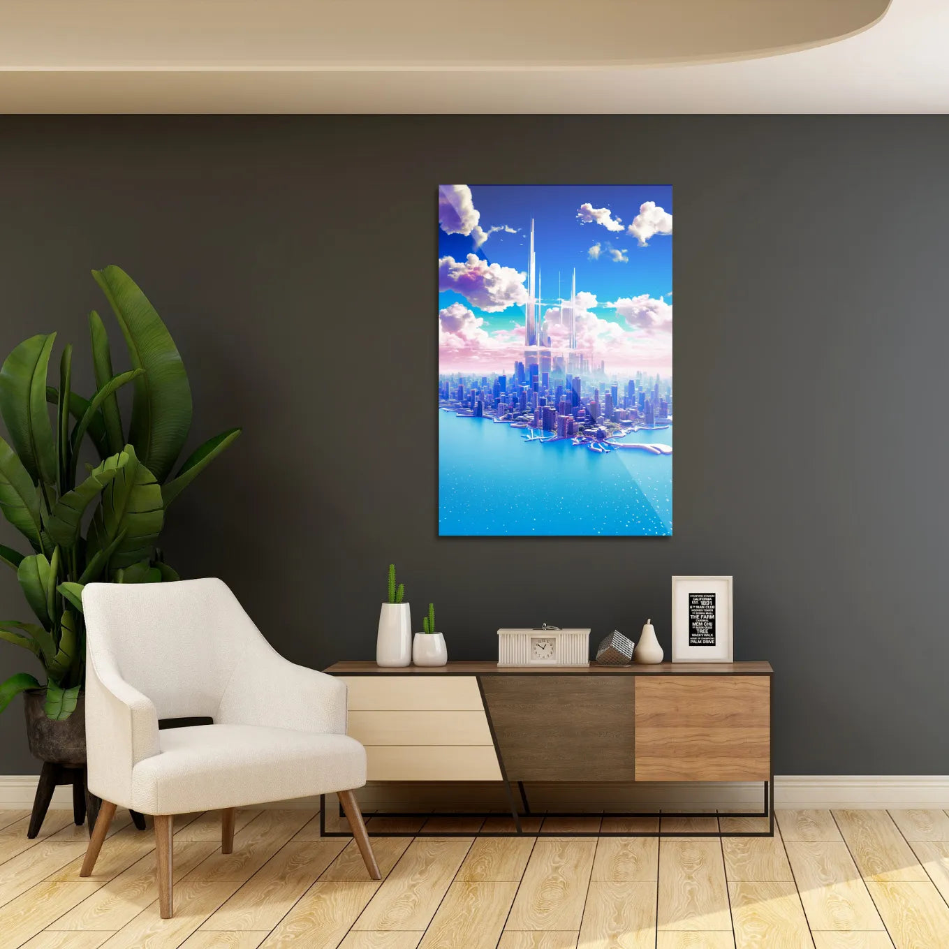 Cityscape in the sky