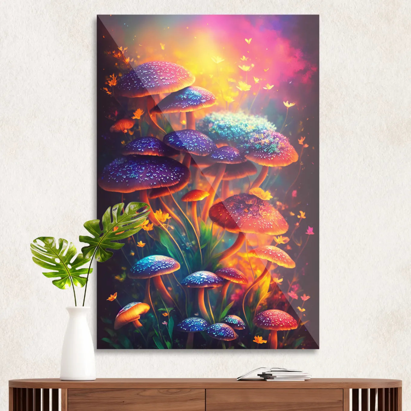 Colorful mushrooms