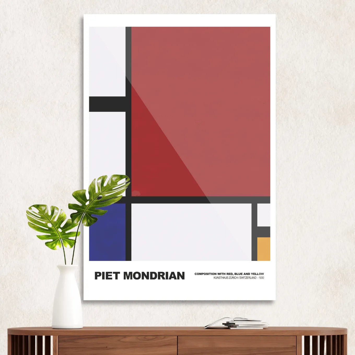 Piet Mondrian Composition with red, blue, and yellow #1