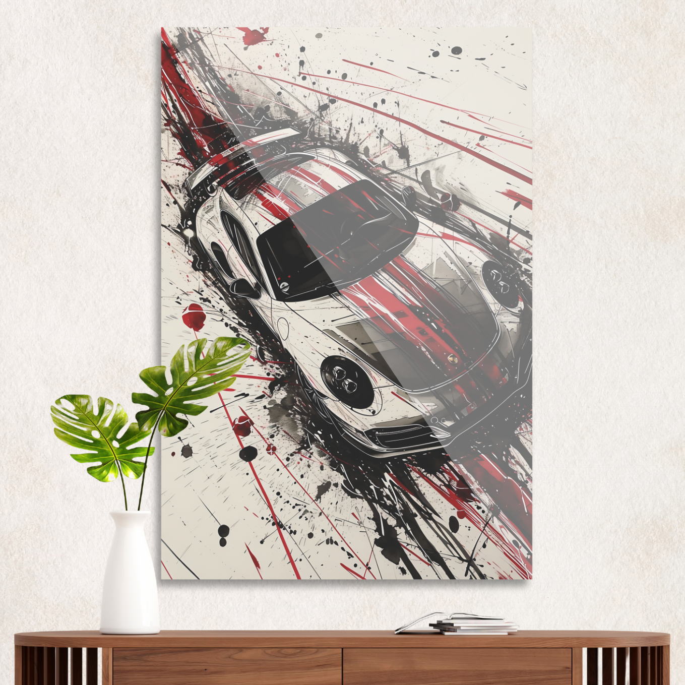 Porsche med røde striber 1