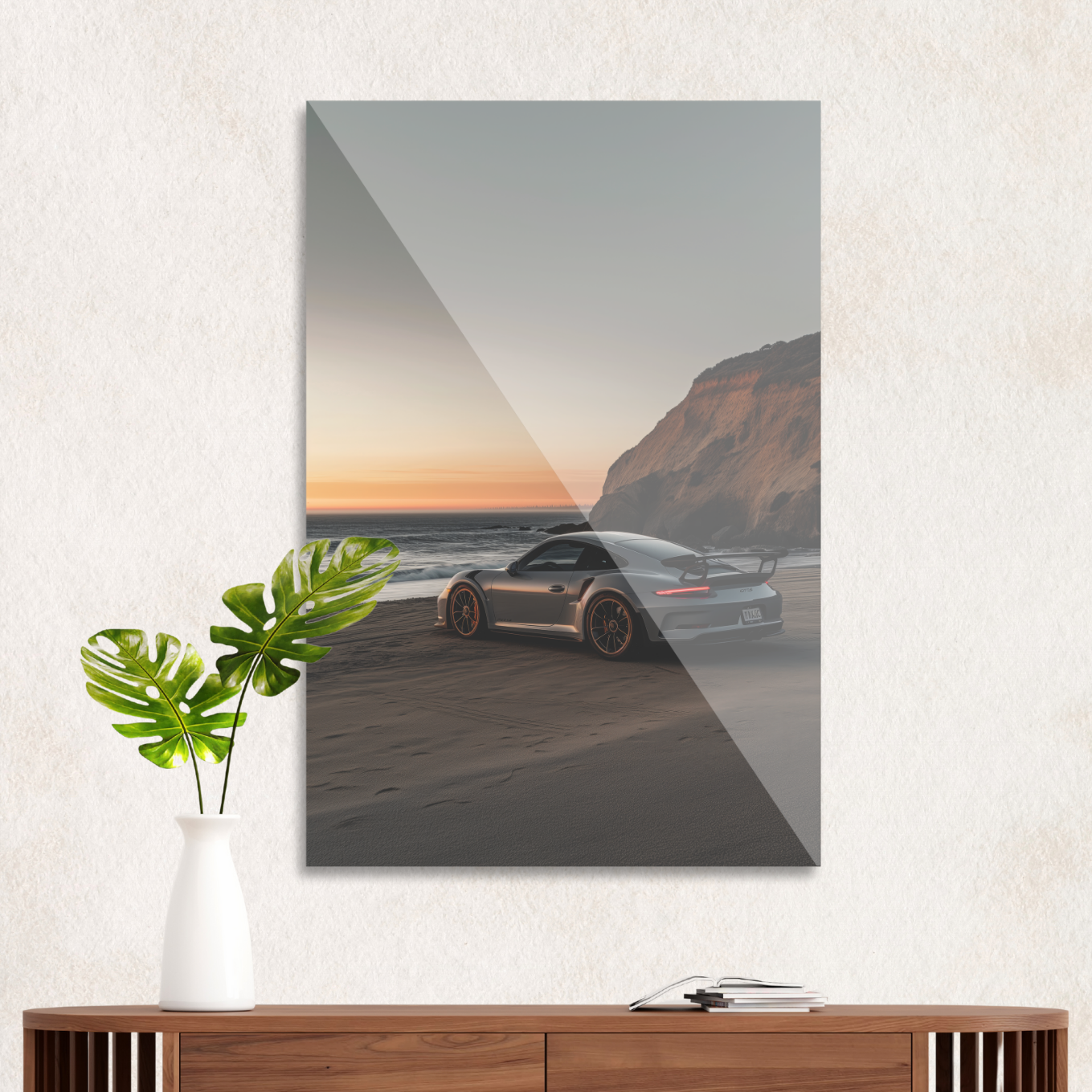 Porsche på stranden