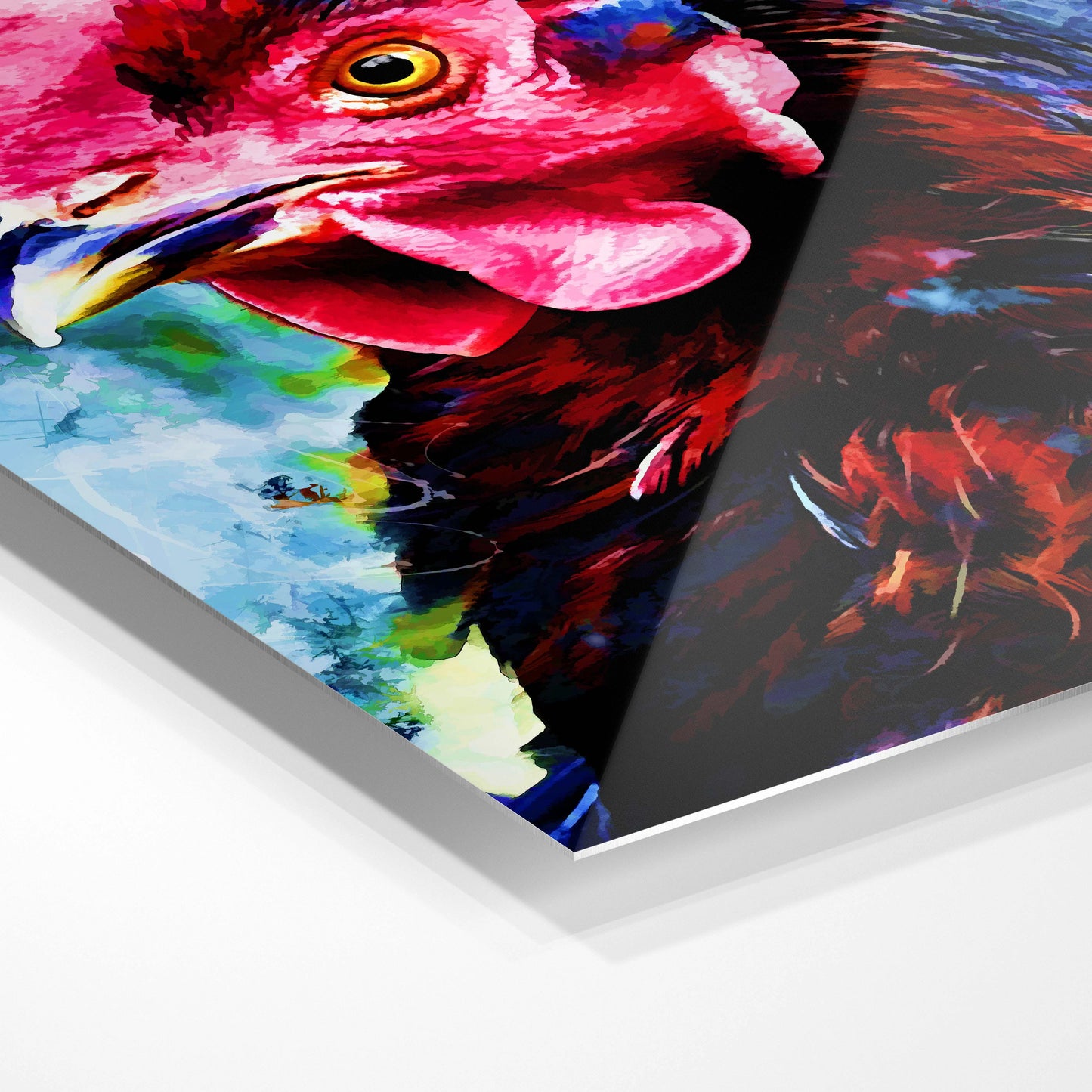 Rooster in watercolour