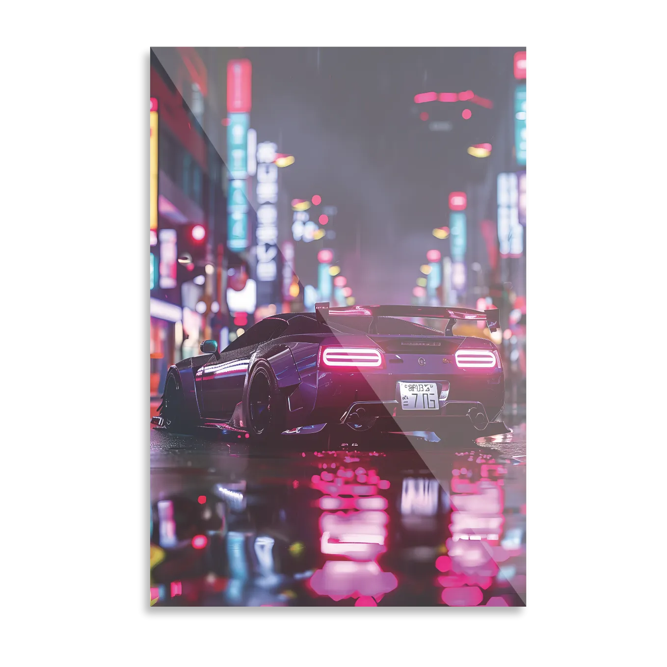 Car in Japanese city