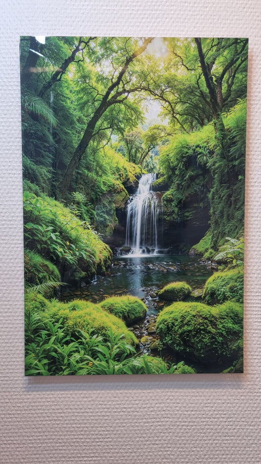 Smukt vandfald i skoven