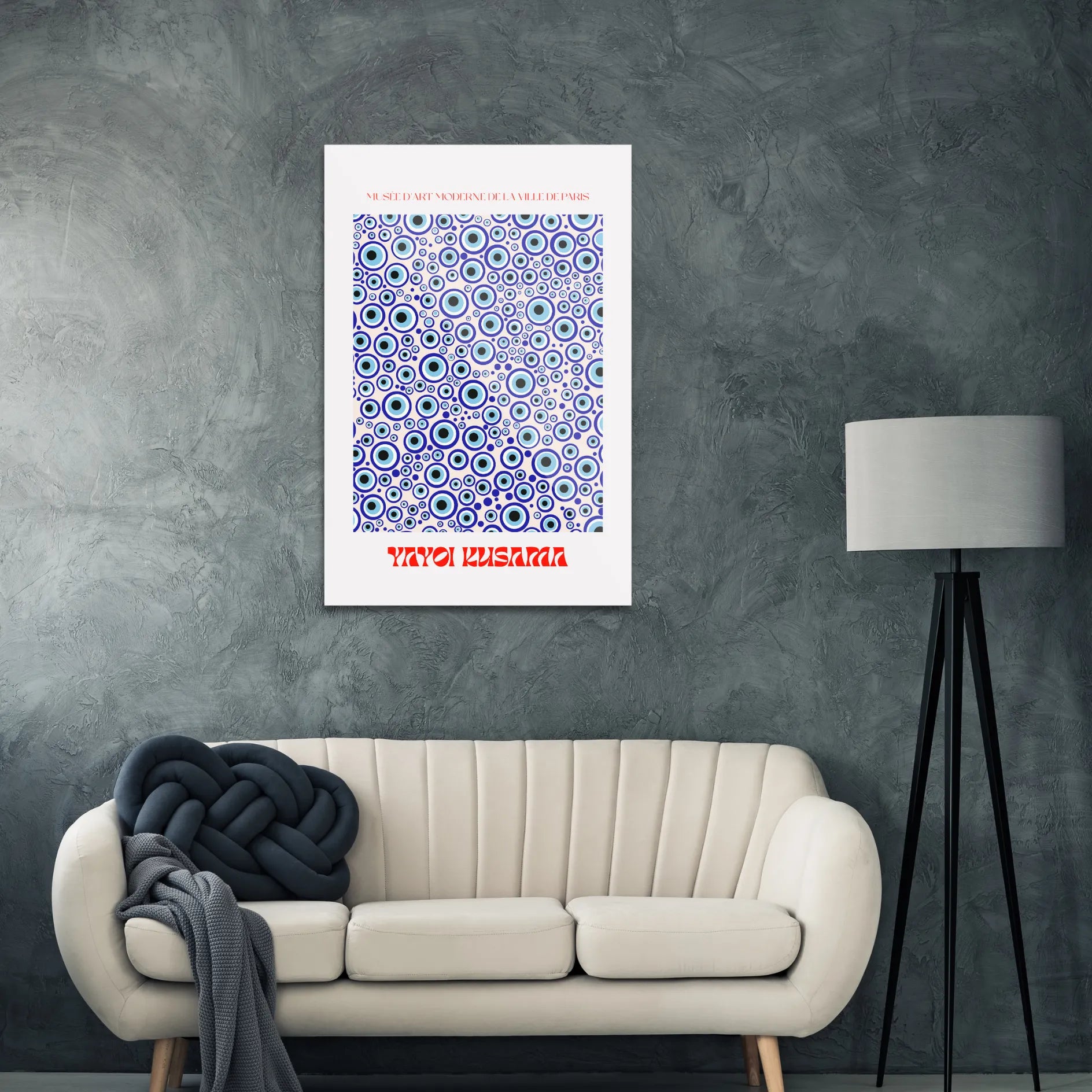 Yayoi Kusama blue circles