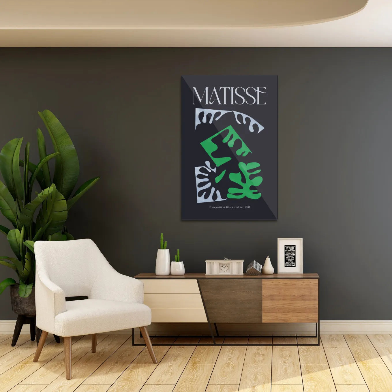 Matisse Composition, Black and red. 1947