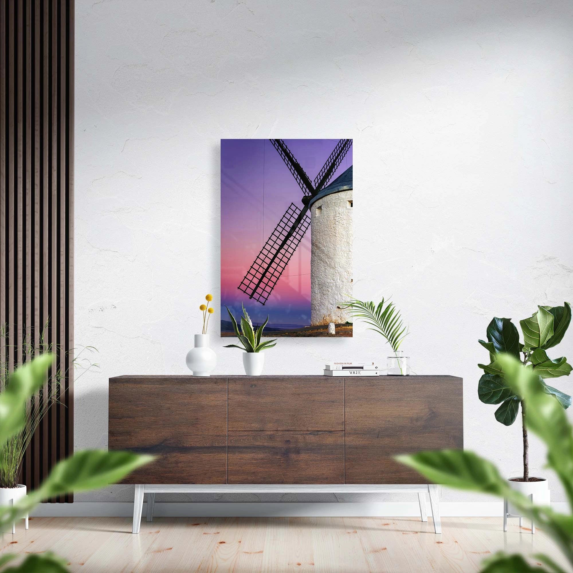 Windmill in the evening sun