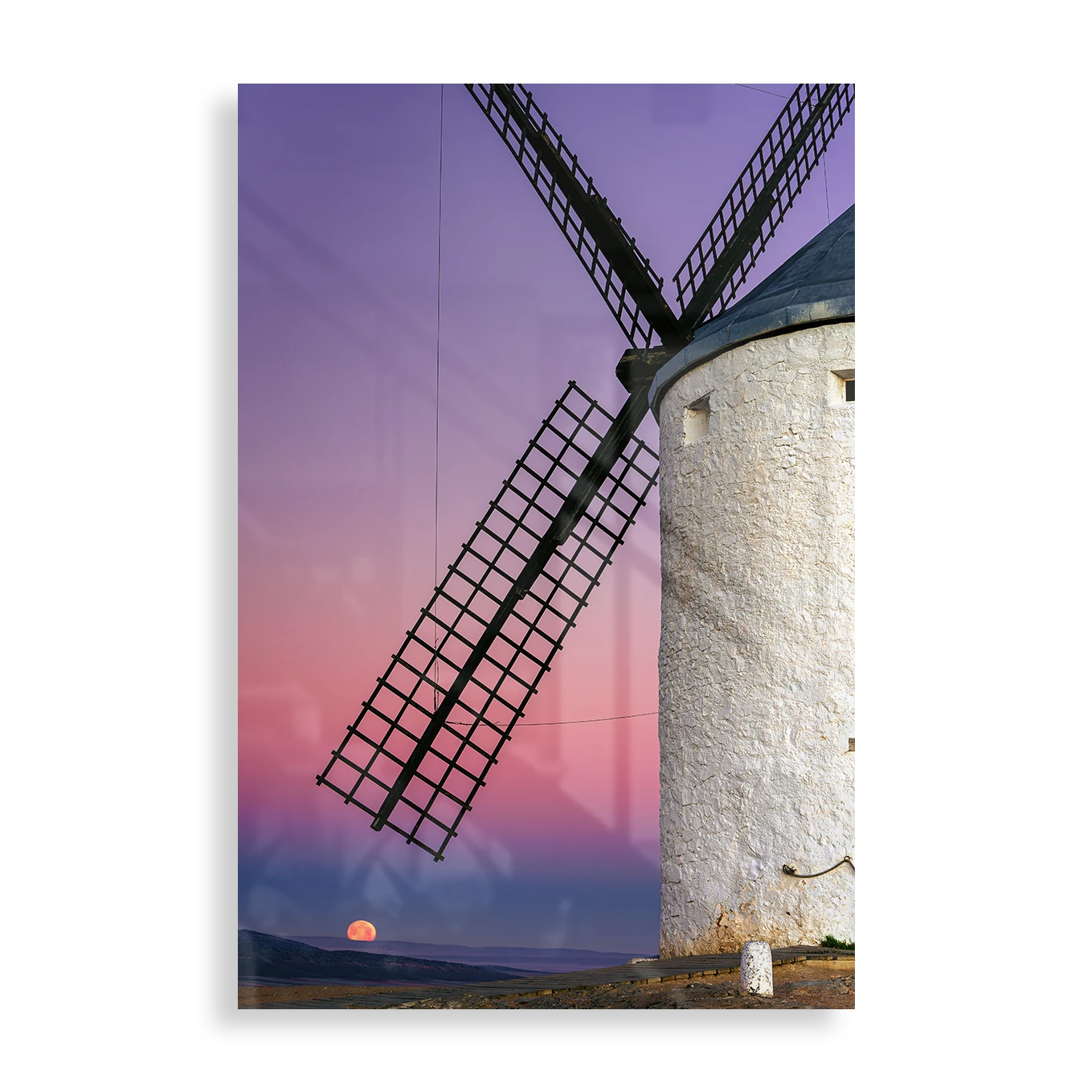 Windmill in the evening sun