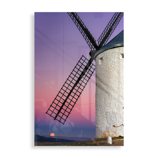 VIndmølle i aftensolen