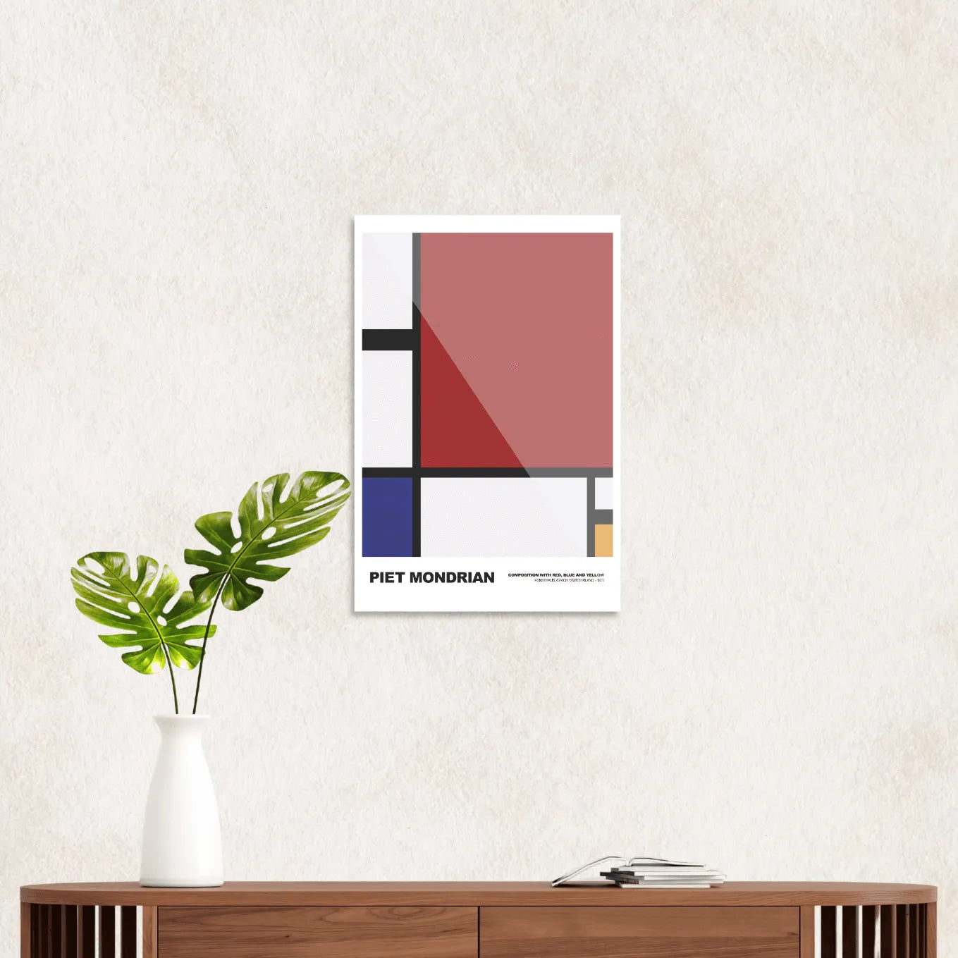 Piet Mondrian Composition with red, blue, and yellow #1