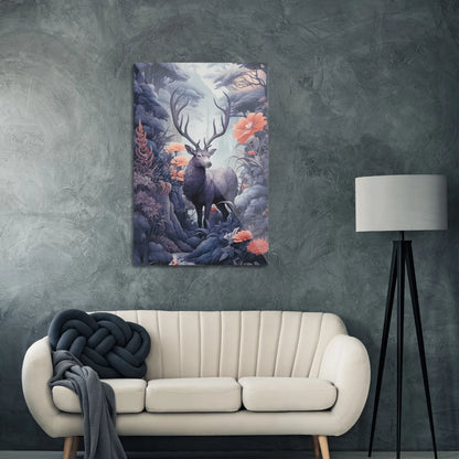 Kronhjort i smuk natur