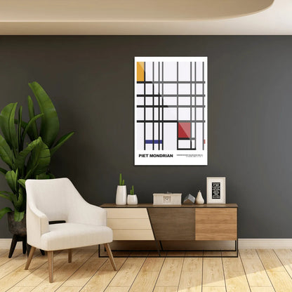 Piet Mondrian Composition with red, blue, and yellow #3