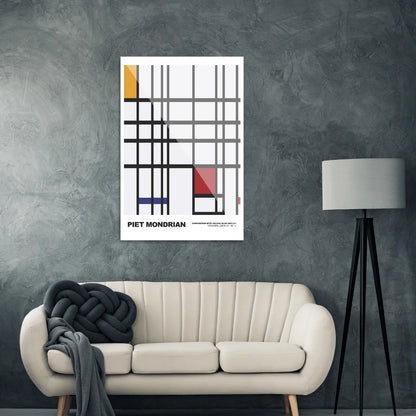 Piet Mondrian Composition with red, blue, and yellow #3