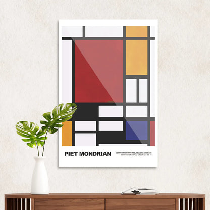 Piet Mondrian Composition with red, blue, and yellow #2