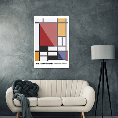 Piet Mondrian Composition with red, blue, and yellow #2