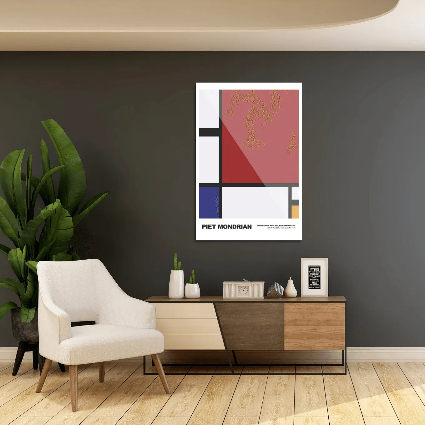 Piet Mondrian Composition with red, blue, and yellow #1