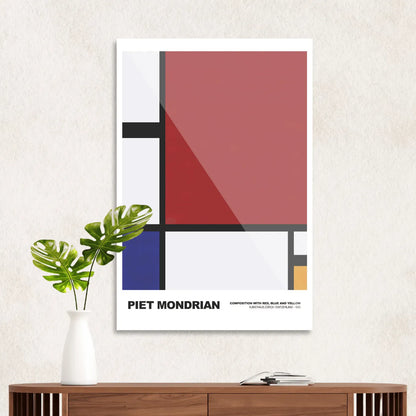 Piet Mondrian Composition with red, blue, and yellow #1