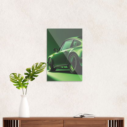 Grøn Porsche
