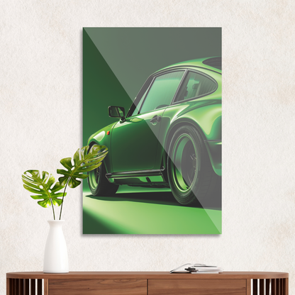 Grøn Porsche