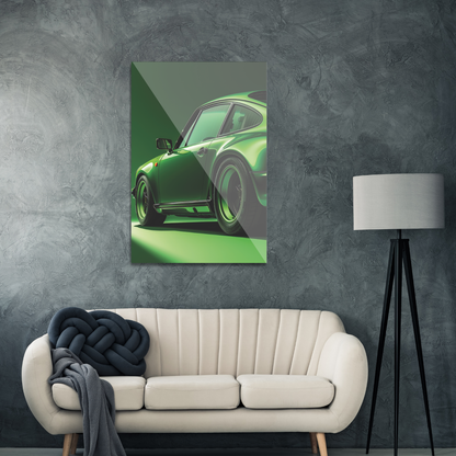 Grøn Porsche