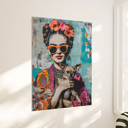 Frida Kahlo med chihuahua