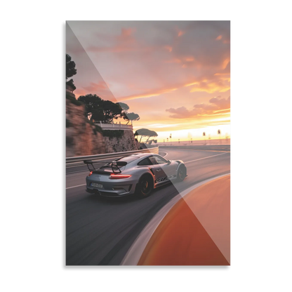 Porsche GT3 RS i solnedgang