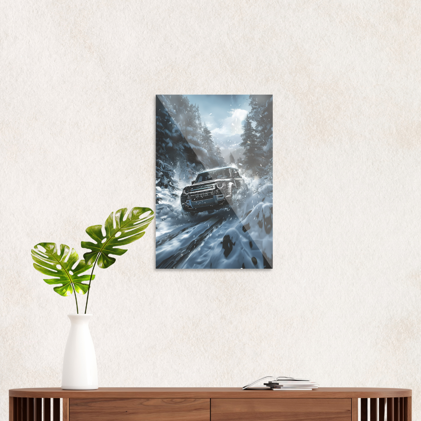 Land Rover in the snow