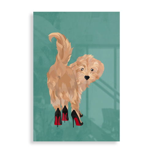 Puppy in heels